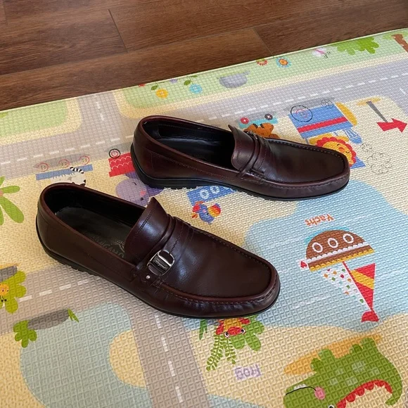 Salvatore Ferragamo Men's Brown Dress Shoes Size D 8.5